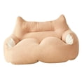 thumbnail image 4 of Sillón tipo puf,Sofá Puff con reposabrazos para adulto,Puf con relleno incluido Lazy Sofa,con relleno Silla decorativa moderna Silla de piso,Sofá de piso interior con tumbona de Rosa 2 plazas, 4 of 8
