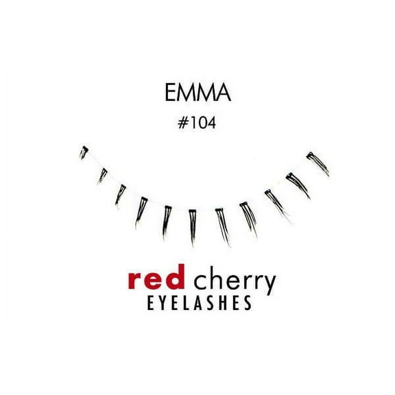 Option : #104 Emma , Troika Red Cherry Eyelashes, hair scalp beauty - Pack of 2 w/ Sleek 3-in-1 Comb/Brush