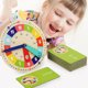 thumbnail image 1 of Reloj de madera - Enseñe a los niños el reloj - Juegos educativos multi, 1 of 5