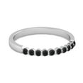 thumbnail image 2 of 0.20 Ct Black Spinel Half Eternity Stacking Women Valentines Day Gifts Ring 925 Sterling Silver, 2 of 3
