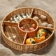 thumbnail image 4 of Utensilios de cocina, cesta de almacenamiento tejida de caña, cesta de almacenamiento tejida para mesa, cesta de almacenamiento para bocadillos de frutas secas, bandeja de regalo de felicidad de fruta, 4 of 6