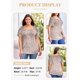 thumbnail image 3 of Camiseta Eytino para mujer, talla grande, manga corta, diseño de leopardo, 3X, 3 of 8