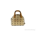 thumbnail image 2 of MCM Signature Berlin Gold Diamond Logo Leather Mini Round Top Tote Crossbody Bag, 2 of 4