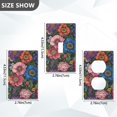 thumbnail image 7 of Yayeee Duplex Wall Plate 1-Gang 4.5"x2.7" Home Receptacle Light Switch Decorative Outlet Cover, Vibrant Blooming Flowers, 7 of 7