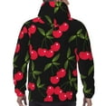 thumbnail image 7 of Pofeuu Cherry Print Mens Casual Hooded Collar Drawstring Hoodies Pullover Sweatshirts Casual Long Sleeve Shirts-Small, 7 of 7