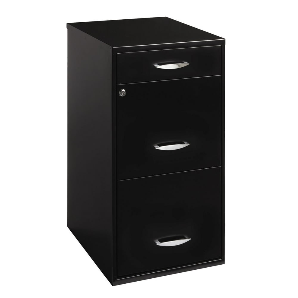 Filing 18"W, 3Drawer Organizer File, Black