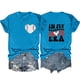 thumbnail image 1 of Camisetas de Manga Corta para las Mujeres Carta Impresa Doble Cara Suelta Tee, Casual Vintage Verano Top Mujeres, 1 of 3