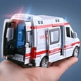 thumbnail image 2 of 1:32 Mini Car Diecast Ambulance Fire-Truck Policecar Model Sound And Light Vehicle Simulation Collection Gifts Toys Boys, 2 of 9