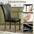 thumbnail image 5 of EOP Modern Upholstered Dining Chairs Set of 4, Tufted Parsons Dining Room Chair with Nailhead Trim, Armless Kitchen Side Chair with Wood Legs, Black, 5 of 9