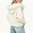thumbnail image 4 of WXFAZCVU Girls Full Zip Cardigan Sweater Fall Winter Loose Fit Lightweight Outerwear with Hood Size 12-13 Years, 4 of 4