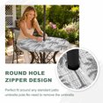 thumbnail image 4 of Round Outdoor Tablecloth with Umbrella Hole and Zipper, Tropical Palm Trees Tablecloth with Elastic Waterproof, Summer Coastal Grey Vintage Patio Table Covers for 45" - 54" Picnic Pool Tables, 4 of 9