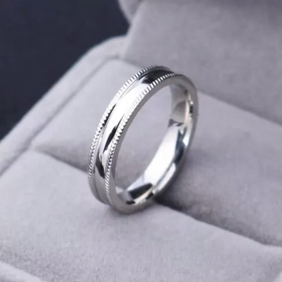 4/6/8mm Stainless Steel Bands Men/Women's Silver Polished Wedding Ring Size 6-12