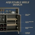 thumbnail image 5 of OAKHAM Bar Cabinet with Wine Rack, Wine Bar Buffet Cabinet with Storage, Liquor Bar Buffet Sideboard, Midnight Oak, 5 of 9