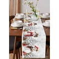 thumbnail image 2 of Table Runners 48 Inches Long Dress Scarves, Christmas Farmhouse Kitchen/Dining Table Runner, Short Coffee Tablerunners, Xmas Snowman Tree Botanical Gray 13x48 Inch, 2 of 7