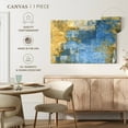 thumbnail image 5 of Elephant Stock Gold And Blue Abstract Wall Art - Horizontal Canvas Wall Art - Living Room Wall Decor - Abstract Canvas - Blue And Gold Decor - 45" x 30", 5 of 8