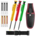 thumbnail image 1 of 3 Pcs Mechanical Carpenter Pencils with Tool Pouch, Construction Pencils with 36 Refills, Deep Hole, 1 of 5
