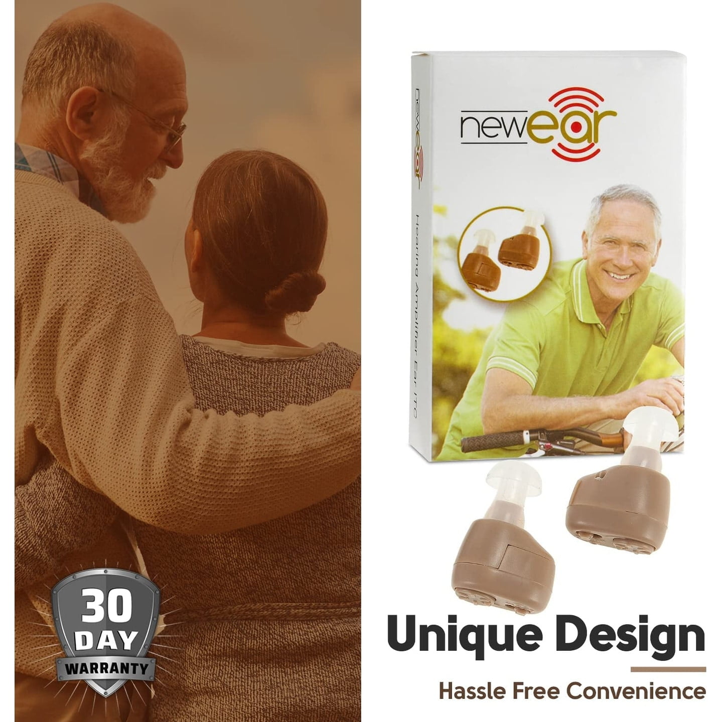 MEDca NewEar Personal Hearing Amplifier – Digital Sound Enhancement with Adjustable Volume Control