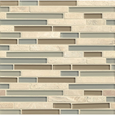 Bedrosians Eclipse Wall Glass Mosaic 12" x 12", Tranquility (10-Pack, 10 SF)