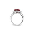 thumbnail image 2 of Gem & Harmony 3.50 Carat (Ctw) Lab Created Ruby Heart Ring in Sterling Silver for Women, 2 of 6