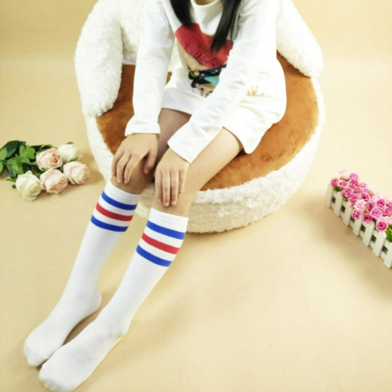 Calf high shop socks with stripes