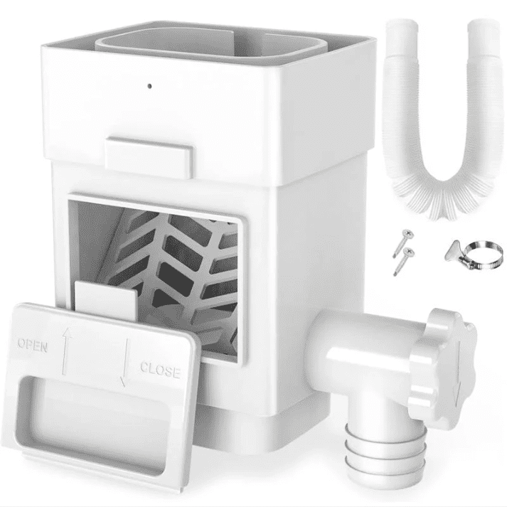 Rainwater Collection System, Rain Barrel Diverter Kit with Adjustable Valve and Filter, Downspout Diverter with Hose