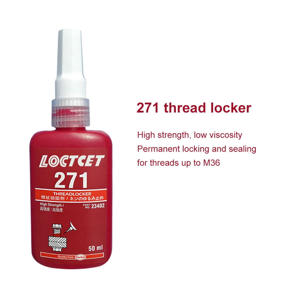 Thread Locker 50ml Viscosity High Strength Red Liquid Strong