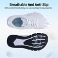 thumbnail image 4 of Treecher Wide Toe Box Shoes Women Arch Support Walking Shoes for Plantar Fasciitis Orthotic Tennis Sneakers White Size 9.5, 4 of 7