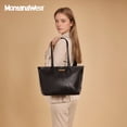 thumbnail image 6 of Montana West Tote Bags for Women Purses and Ladies Handbags Medium Size Shoulder Bags with Zipper, Black, 6 of 7