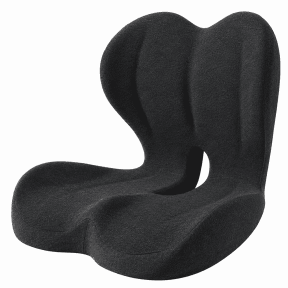 Ergonomic L-Shaped Memory Foam Seat Cushion for Car and Office Chair, Coccyx Support Pad for Back and Hip Pain Relief, Universal Fit