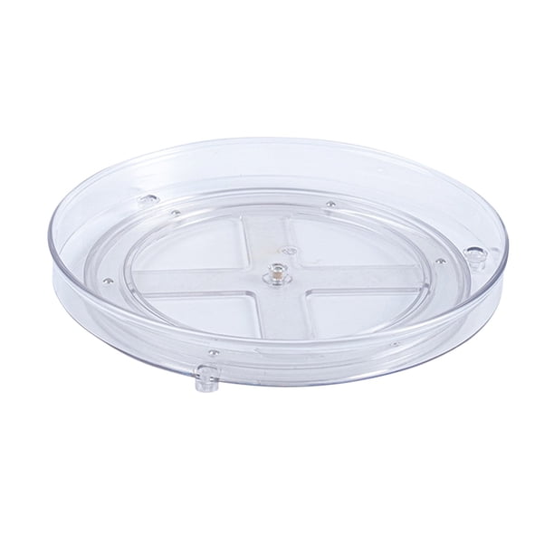 Xihbxyly Organizador Giratorio de 360°, Fabricado En Pvc Pet de Alta Calidad, Fácil de Instalar y Limpiar, Ideal para Especias, Cosméticos, Latas, Cocina y Baño, Color Blanco, 23 Cm.