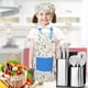 thumbnail image 4 of Conjunto de delantal y gorro de cocinero para niños, lindos delantales para hornear para niños, delantales para hornear para bebés, delantal para niños, gorro de chef, 4 of 5