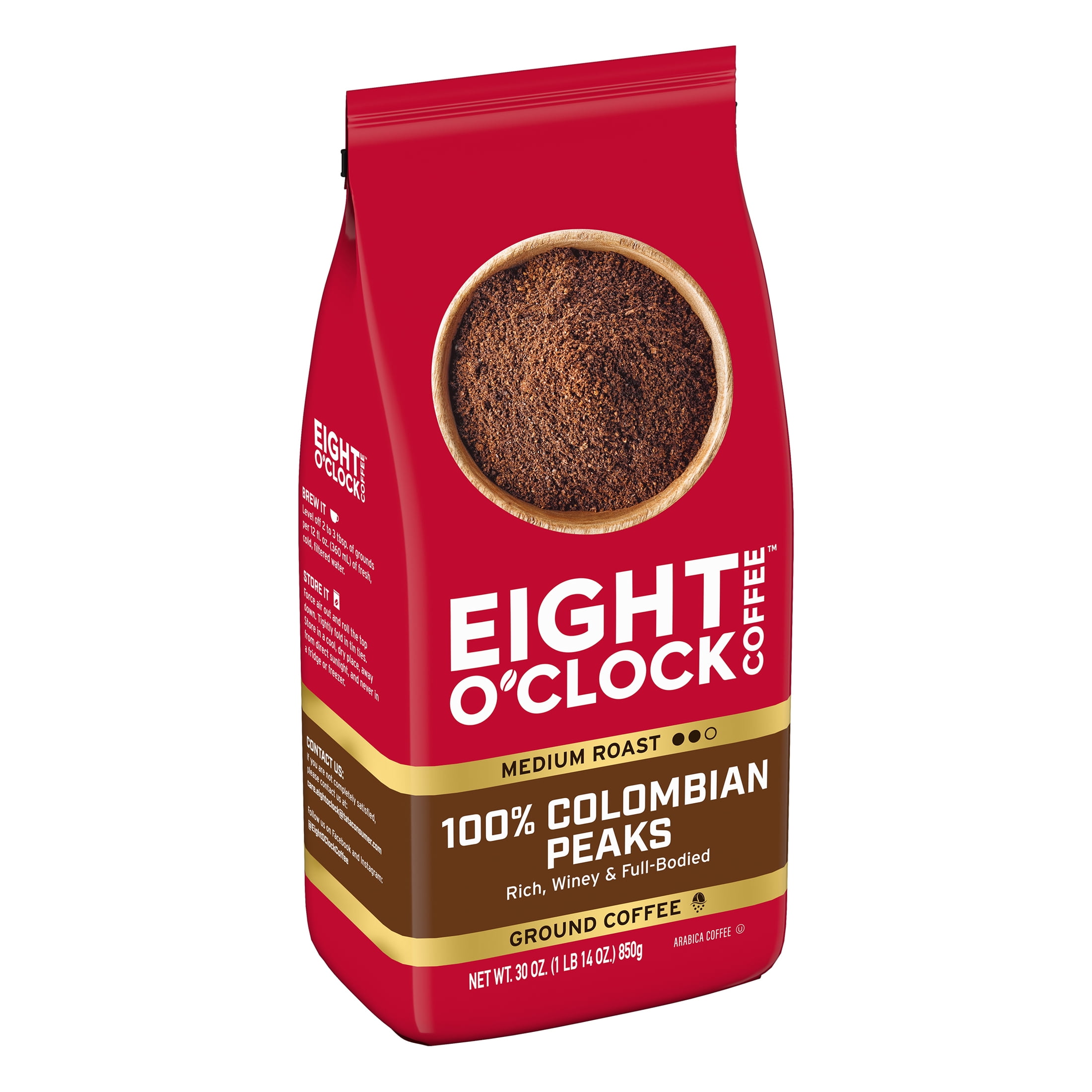 Eight O'Clock Coffee Medium Roast Ground 100% Colombian Peaks