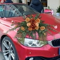 thumbnail image 4 of Fondo de decoración rosas artificiales, corona colgante de puerta multiusos champán Zulema Guirnalda para colgar en la puerta, 4 of 8