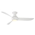 thumbnail image 2 of Corona 52" Matte White Dimmable LED Smart Flush Mount Ceiling Fan with Remote Control, 2 of 6