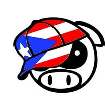 Puerto Rico Flag Sticker (Pack of 2), JDM Shocker, Drift Cart ,Vinyl Decal