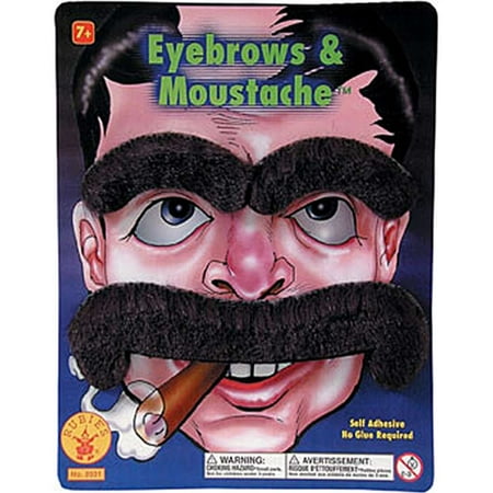 Large Moustache And Eyebrows Adult Costume Set -