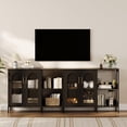 thumbnail image 4 of Sideboard Buffet Cabinet with Storage 39.4'',Accent Storage Cabient with Glass Doors,Two Golden Metal Handles,Modern Sideboard Cabinet Decorative Cabinet Wooden Storage Cabinet for Living Room, 4 of 8