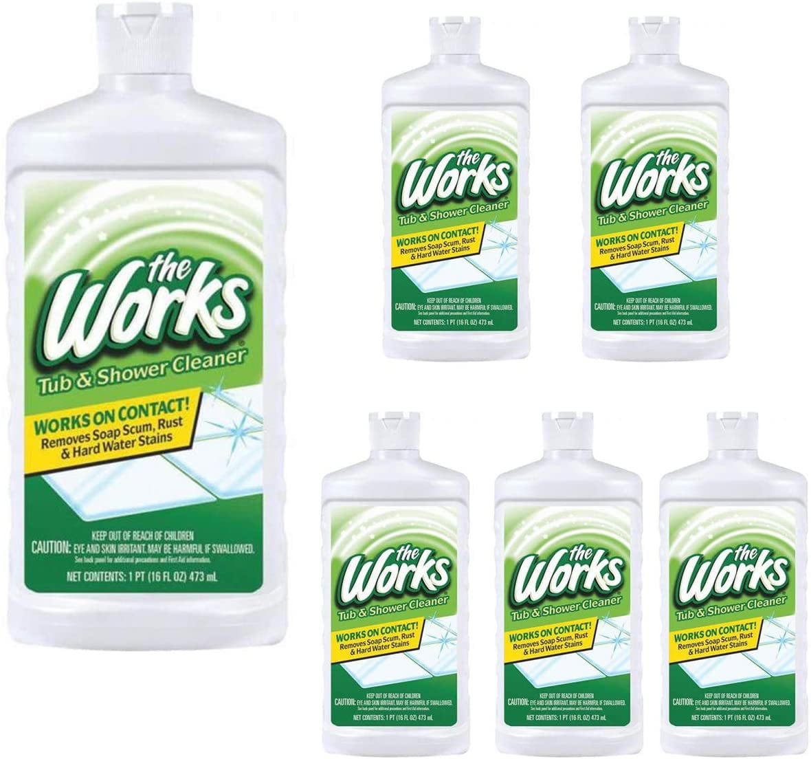 The Works Tub & Shower Cleaner for Soap Scum, Rust, and Tough Stains