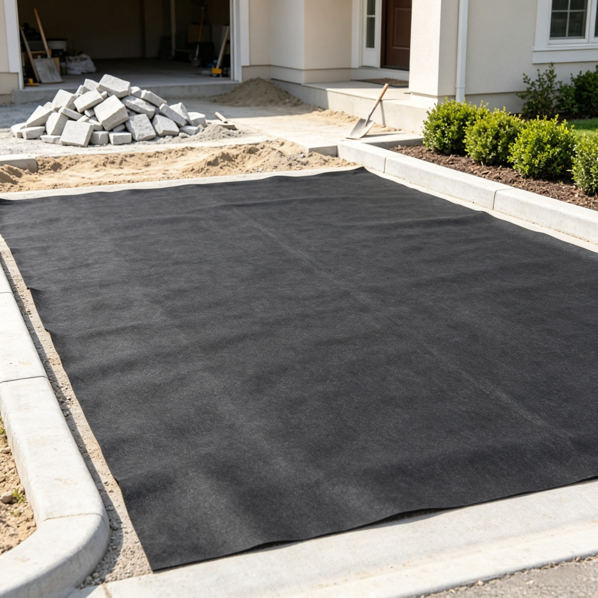 3x100Ft Driveway Fabric, 4OZ Non Woven Geotextile Landscape Weed Barrier for French Drains