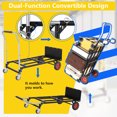 thumbnail image 3 of HOHYN 2 in 1 Convertible Hand Truck and Dolly, 800LBS – Heavy-Duty Moving Dolly Cart with 10" Flat Free Rubber Wheels & Handle, 3 of 8
