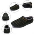 thumbnail image 5 of ZTTD Mens Slippers Warm Winter Flats Shoes for Mens Indoor House Slip On With Cotton Black, 5 of 7