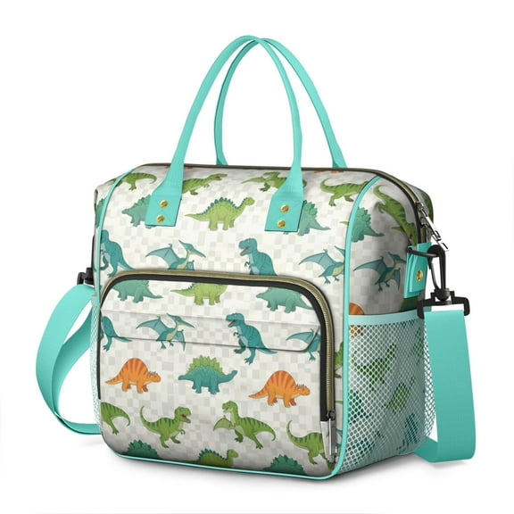 Dinosaurs Pattern Womens Lunch Box for Work,Insulated Large Lunch Bag for Tween and Teen,Loncheras Para Mujer,Leakproof Adult Lunch Bag for Work,Beach,Travel,Picnic,Camping