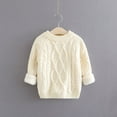 thumbnail image 3 of Scyoekwg Newborn Infants Toddler Baby Boys Girls Warm Sweaters Winter Fleece Thickened Sweaters Casual Round Neck Long Sleeve Solid Color Sweaters Pullover (White,12 Months), 3 of 6