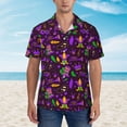 thumbnail image 4 of Easygdp Mardi Gra2 Men's Hawaiian Shirts Print Lapel Short Sleeve for Beach, vacation, party, casual occasions - X-Large, 4 of 9
