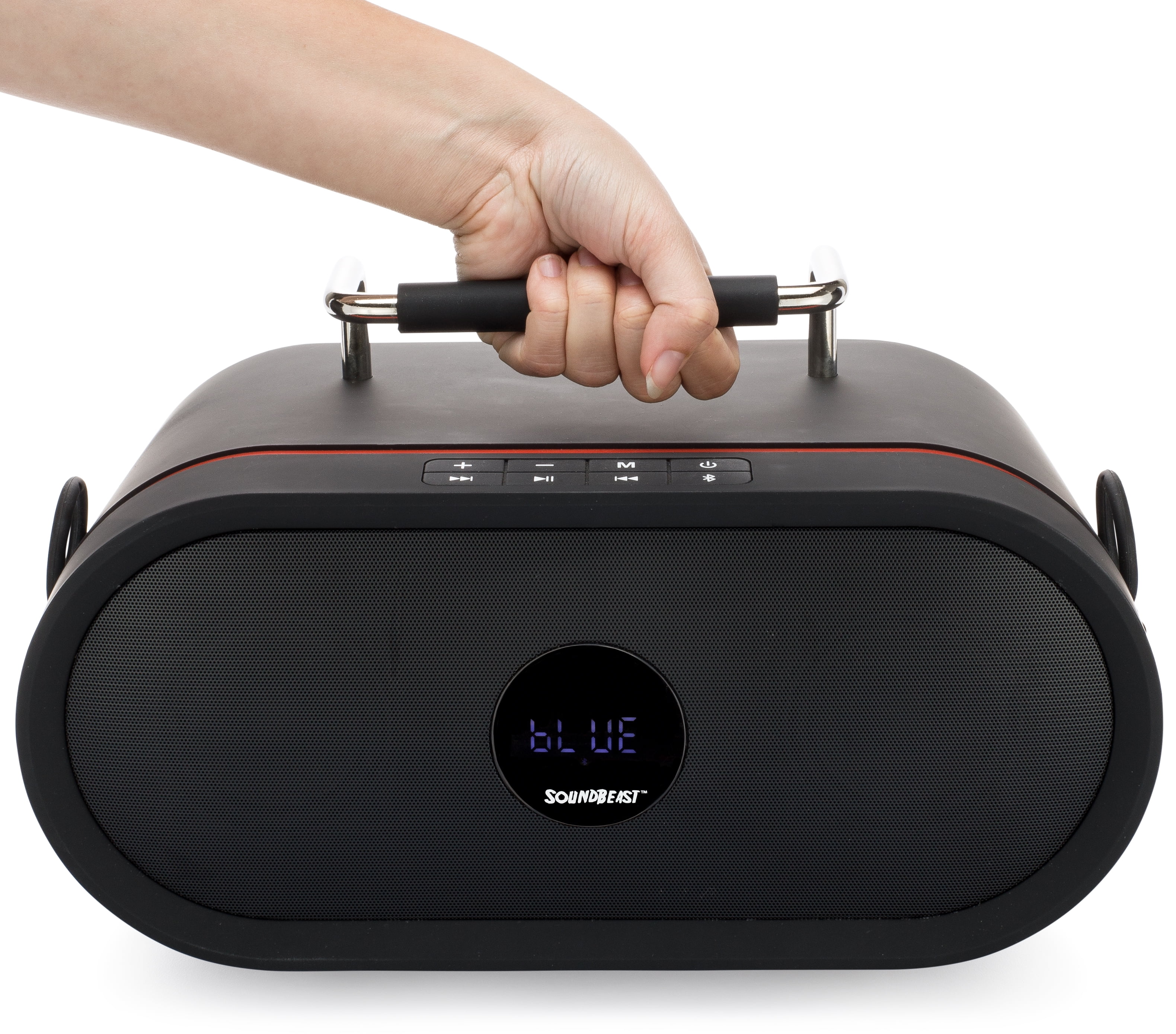 Music Portable PA Bluetooth Speaker System with 2 Wireless Microphones SoundBeast Minotaur All-In-One Karaoke 