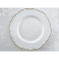 thumbnail image 4 of " OCCASIONS " 120 Plates Pack,(60 Guests) Heavyweight Premium Wedding Party Disposable Plastic Plates Set -60 x 10.25'' Dinner + 60 x 7.5'' Salad / Dessert (Rochelle White and Gold), 4 of 4
