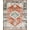 Rust Orange Ivory Teal, Pattern 1, variant on Design&I 8'x10' Washable Area Rug Sleek Flatweave Pet Friendly Vintage Kilim Boho Distressed Border Potbelly Burning Sector for King Size Bedroom, Under Bed