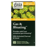 Angle View: Gaia Herbs Gaia RapidRelief Gas & Bloating, 50 ea