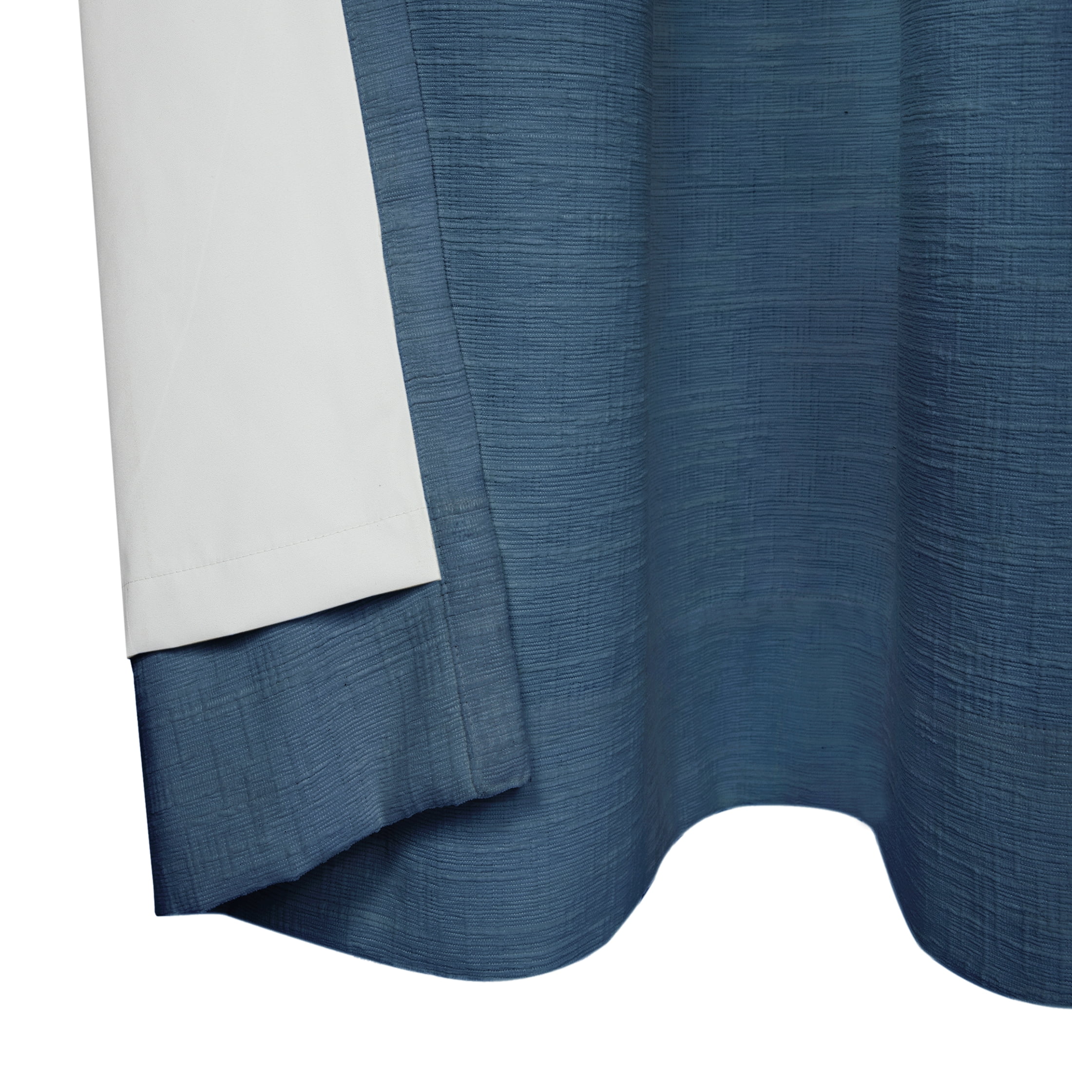 Better Homes & Gardens Textured Solid Chenille Blackout Single Curtain Panel, Washed Indigo, 50"W x 108"L