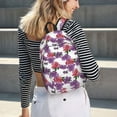 thumbnail image 5 of Wukai Peonies Durable Canvas Laptop Backpack,Adjustable Shoulder Straps,Water-Resistant,Large Capacity,Stylish Design, Fits 15-17in Laptops,Unisex for School,Office,Travel-Medium, 5 of 5